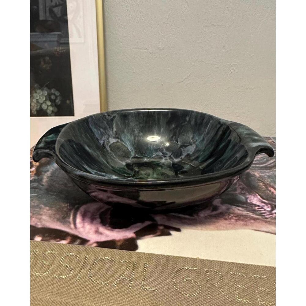 Vintage Beauce Pottery Small Bowl Colorful Glaze Mid Century Canadian Pottery